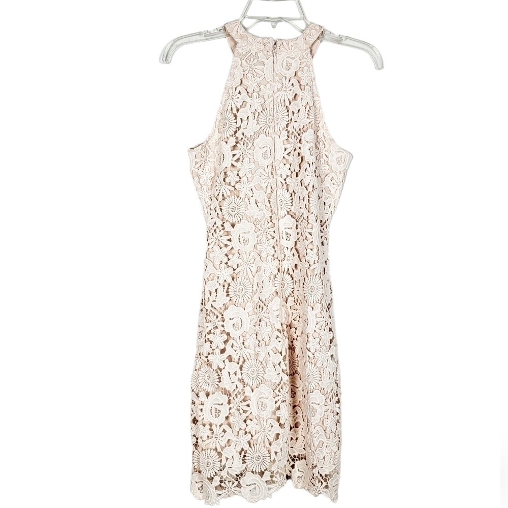 LULUS Love Poem Blush Pink Lace Mini Dress NWT pink blush - Picture 4 of 8